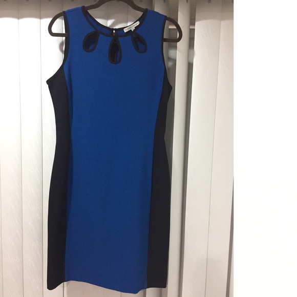 Sandra Darren Color block Teardrop cutouts dress - Picture 2 of 6